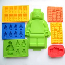 7 개/몫 레고 벽돌 아이스 큐브 실리콘 몰드 아이스 트레이 아이스크림 메이커 초콜릿 퐁당 Bakeware M3014, 하나, 보여진 바와 같이