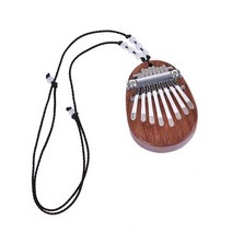 8 키 미니 칼림바 엄지 피아노 나무아크릴 소형 웨어러블 악기 펜던트 mbira 선물 성인용 손가락 피아노, 1개