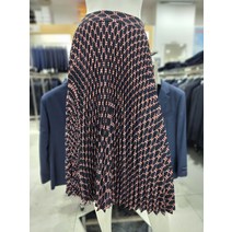 20FW [헤지스] 여성 [HARIATO] 네이비 시그니처패턴 플리츠 스커트 HSSK0D980 N2(120339 )