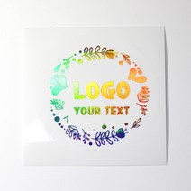 페퍼 홀로그램 투명스티커 주문제작 금박, 100