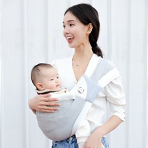 별빛 아기 스트랩 프론트 워시 다기능 백밴드 무료 손 신생아아기띠 돌아기아기띠, 그레이 화이트 넷-PBS 노브 기술