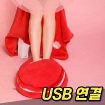 차비츠 마카롱 풋워머 발전기장판 USB 온열 전기발방석 난로, 블루베리ㅡ선택안함