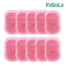 FASOLA 종이비누 휴대용 비누 50매입 10개 JY-162, 로즈 10개