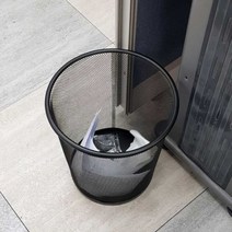 양철 바스켓 철제 쓰레기통 스테인레스 매장 휴지통, 사이즈, 대, 1개