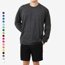 무지티센터 긴팔 30수 무지 라운드넥 티셔츠 남여공용 S-3XL 17color 국내생산 빅사이즈