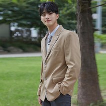 [교복몰] 베이지 흰줄라인 남자자켓 교복 학생복