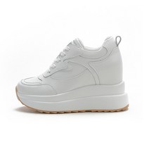 여성테니스화 Fujin 10cm 플랫폼 웨지 스니커즈 Chunky Shoes 여성용 가죽 여름 신발 봄 가을 워킹 운동화 패션