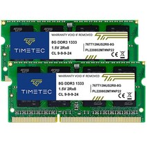 Timetec 16GB KIT(2x8GB) DDR3 1333MHz PC310600 비 ECC 언버퍼드 1.5V CL9 2Rx8 듀얼 랭크 204 핀 SODIMM 랩탑 노트북 P