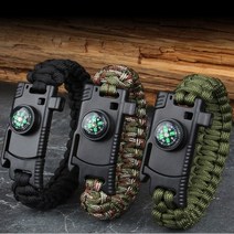 멀티 써바이벌 생존팔찌 재난대비 다기능팔찌, 블랙, 1개