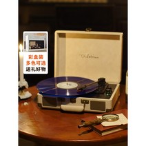 lp플레이어 턴테이블 거실 인테리어 빈티지 레코드, 오닉스블랙/비닐블루투스컬러박스