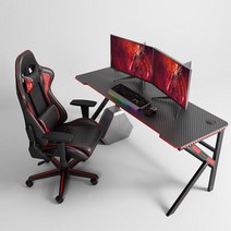 더준 게이밍책상 컴퓨터 데스크 게임 PC 책상, 피씨책상 1600