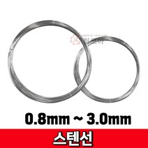 스텐선 스텐철사 스텐와야 철선 철사 0.8~3mm SUS304 스텐 스테인레스 철선 철사 원예 철도금 휀스 공예 와이어 연선 반생, 스텐선 1.6mm-2kg