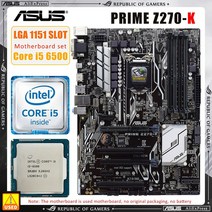 ASUS PRIME Z270-K 메인보드 코어 i5 6500 프로세서 탑재 4 x DDR4 DIMM 64GB 2 M.2 포트 HDMI DVI 지원, [02] CPU