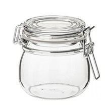 이케아 코르켄 잼 수제청 푸딩 커피 원두 보관 유리 김치 통 병 용기 500ML