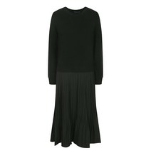 키이스 BLOOMSBURY. 니트 우븐 주름 원피스 B2WN731-99