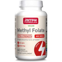 자로우 활성 메틸 엽산 Methyl Folate 400mcg 비건 식물성 60베지캡슐, 상품선택