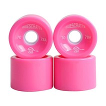 4개 조각/세트 스케이트보드 피마자 바퀴 78A 70mm x 51mm 스케이트보드 바퀴 롱보드 순항, PU, 분홍