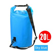 20L 30L 리버 백 방수 서핑 수영 보관 드라이 색 PVC 파우치 보트 카약 카누 플로팅, [03] 20LSkyBlue
