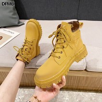 (쇼트 부츠)여름 통굽 워커 통기성 앵클부츠