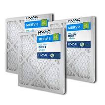 HVAC 리턴 필터 그릴용 40.6cm x AC MERV 8 [실제 치수: 40.6cm] 3팩HVAC Premium, 24 X 24 X 1_3 Count (Pack of 1