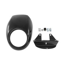 할리 호환 용품 오토바이 헤드 라이트 마스크 페어링 베젤 프론트 카울 바이저 포크 액세서리 할리 스포스, 한개옵션0