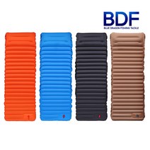 청룡조구 캠핑 에어매트 4색 발펌프 백패킹 자충매트 1인용 10cm 초경량 야전침대 비박, 01.블루