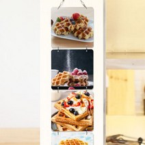 [천삼백케이] [꾸밈] nn955-멀티아크릴액자 브런치맛집(와플)(4단소형)