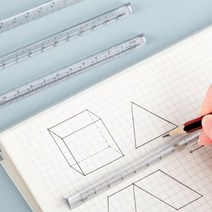입체 삼각 15cm 투명 직자 학생 용자 플라스틱자 학용품자 사무 눈금자, 상세페이지 참조, 상세페이지 참조