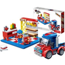 6살 7살 8살 9살 남아 생일 선물 정비소 자동차 수리구역, 단일