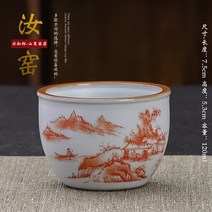 보이차찻잔 티타임 중국 레트로 루 킬 마스터 컵 차, D. 스타일 4