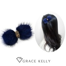 그레이스켈리 블루 밍크 집게핀 P0003