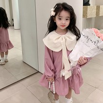 까꿍맘 봄.가을신상 /R40.리본핑크원피스