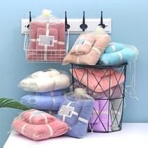 세면 수건 샤워타월 2P 세트 설선물세트 호텔수건 타올 타월 핸드타올 답례품 판촉 선물세트 새해선물, 레드