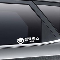눈모양 깔끔한 블랙박스 녹화중 경고문 부착 헤라 스티커 레이꾸미기, 옐로우