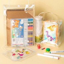 투명 비치백 DIY 만들기 가방 PVC 방수백 꾸미기 키트, 소형