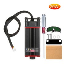 레이저컷팅기 5500mw10w20w30w40w 모듈 헤드 450nm lase 절단기 cnc diy 나무 마킹 절단 도구, 협력사, 블랙 20w