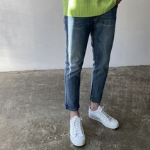 미꼬장 남자스판청바지 워싱 히든밴딩 9부