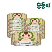 순둥이 생분해물티슈 그린에디션 리필형 80매 10팩(RaR-01), 10팩