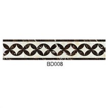 기하학적 바닥 세라믹 타일 스티커 2M/롤 자체 접착 허리 라인 벽지 방수 베이스 보드 거실 벽 홈 데코, 10cmx100cmX2pcs, 06 BD008