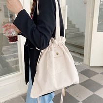 러브앤시티 웰디 체크 복조리 에코백