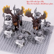 중세 군인 미니 피규어 장난감 호환 레고 엘프 기사 가드 아처 말 성기사 군인 장난감 군사 군대 블록, 스타일 10