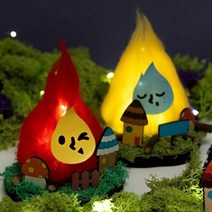 유아 미술 MDF 만들기 만들기재료 모닥불, 노랑불꽃