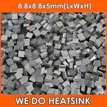 램쿨러 우리는 방열판 100pcs 8.8x8.8x5mm ram 방열판 알루미늄 칩셋 팬, 하얀