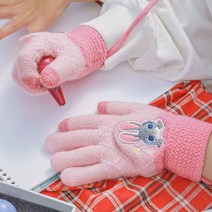 초등 저학년 여아용 기모소재 스마트터치 장갑 아기 아이들 어린이집 유아