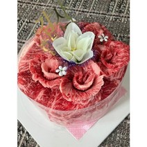 [박장돼소정육점]한우 케이크 한돈케이크 특별한날 이색케이크 모듬구이 케익 1개, 1번 한우케이크(750g)