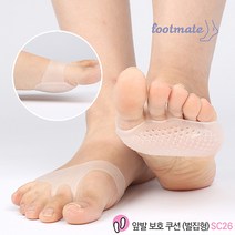 우비맘 실리콘 발/발가락 케어제품 SC26(앞발 보호 쿠션/벌집형) 발가락교정 발가락링 앞꿈치 실리콘 패드 앞꿈치 패드 쿠션 골프 골프화, 2개 1세트