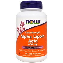 Now Foods 알파리포산 Alpha Lipoic Acid 600 mg 120정