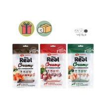 강아지 짜먹는 간식 츄르 영양가득 여름철 수분보충 하림 더리얼 크리미 [닭가슴살 연어 소고기 오리], 소고기&닭가슴살