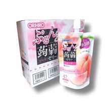 [Srich] 오리히로푸룬토 곤약젤리복숭아맛 곤약젤리 1BOX _Rf＠E41052EA, 3개