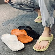 푹신한 가벼운 통굽 키높이 발편한 굽있는 쪼리 플리플랍 조리 여름 남자 여자 커플 쿠션 슬리퍼